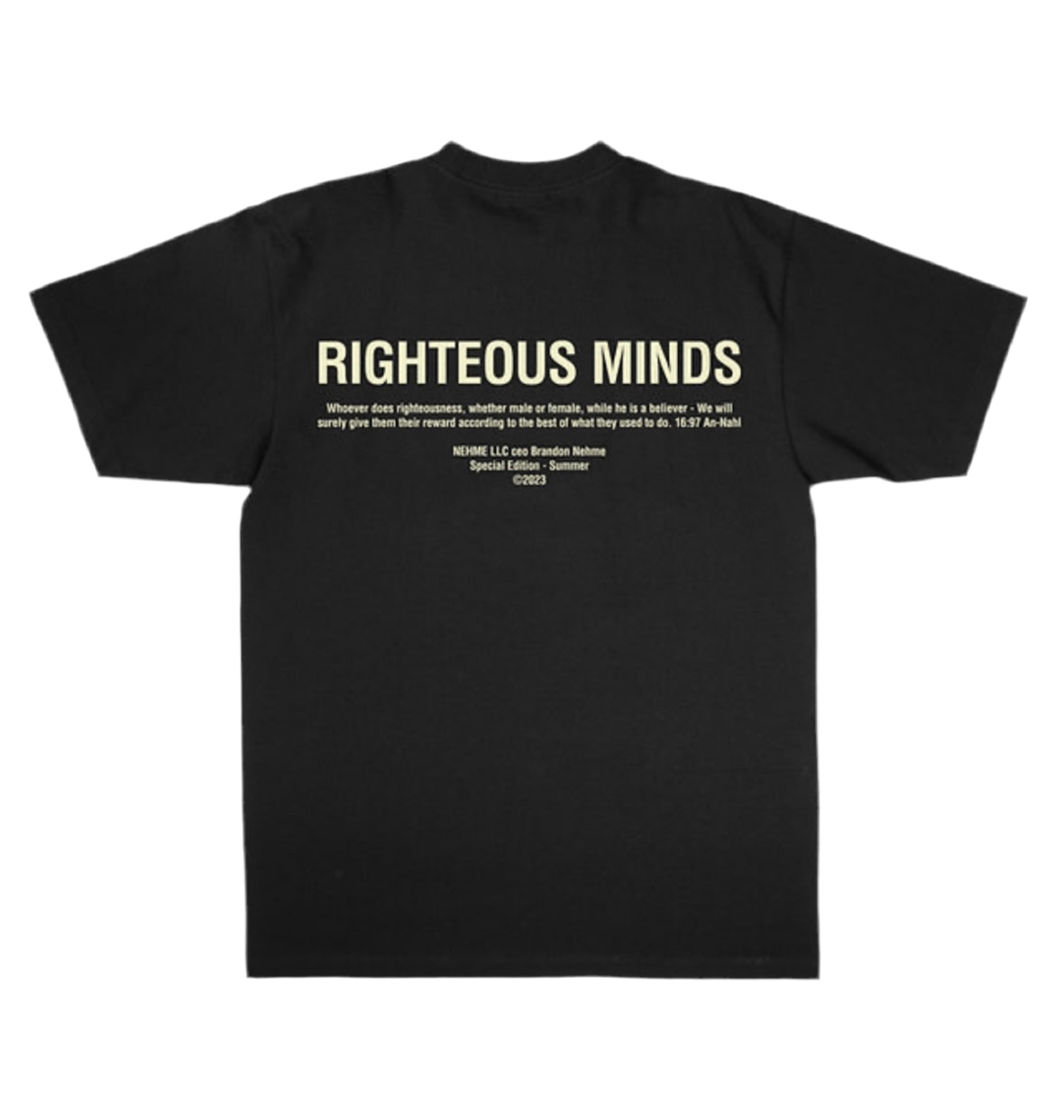 “RIGHTEOUS MINDS” T SHIRT