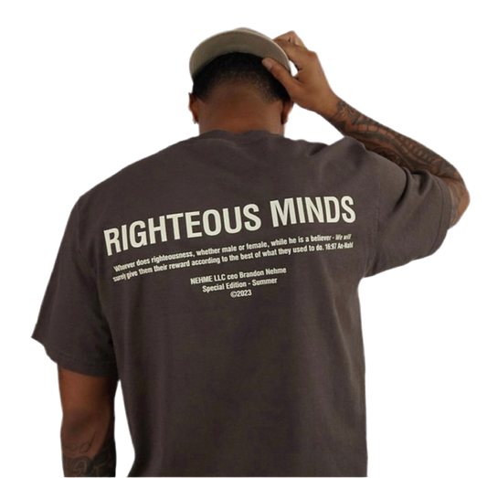 “NEHME de los ANGELES X RIGHTEOUS MINDS” T SHIRT